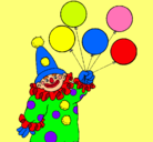 Dibujo Payaso con globos pintado por vero13
