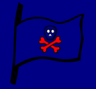 Dibujo Bandera pirata pintado por kevin2