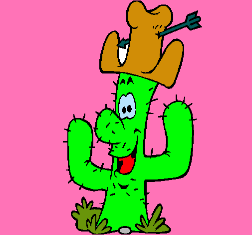 Cactus con sombrero