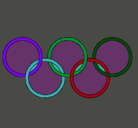 Dibujo Anillas de los juegos olimpícos pintado por valeria1