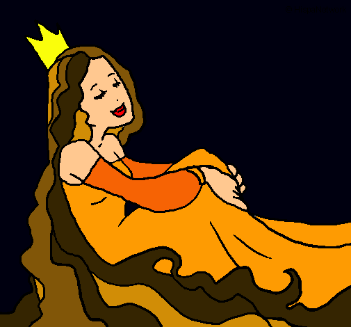 Dibujo Princesa relajada pintado por kmy-maura
