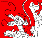 Dibujo Dragón japonés pintado por tatat