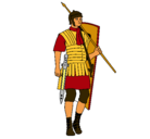 Dibujo Soldado romano pintado por ganadero