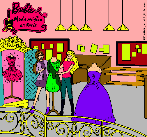 Dibujo Barbie en la tienda pintado por eilynsita1