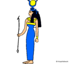 Dibujo Hathor pintado por lydiaa