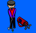 Dibujo Jugador de golf II pintado por rango