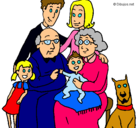 Dibujo Familia pintado por bele