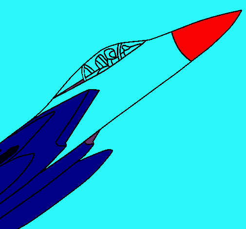 Dibujo Avión de caza pintado por anddy