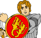 Dibujo Caballero con escudo de león pintado por marta_hm