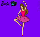 Dibujo Barbie bailarina de ballet pintado por guardada