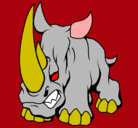 Dibujo Rinoceronte II pintado por piyi