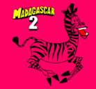 Dibujo Madagascar 2 Marty pintado por melman