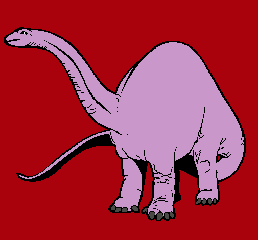Dibujo Braquiosaurio II pintado por dragones