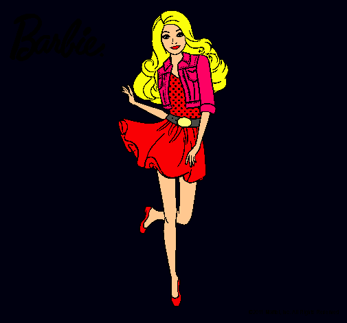 Dibujo Barbie informal pintado por 37124