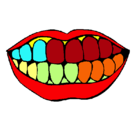 Dibujo Boca y dientes pintado por RUSSO