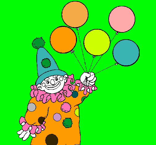 Payaso con globos