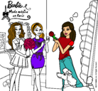 Dibujo Barbie de compras con sus amigas pintado por limi