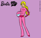 Dibujo Barbie piloto de motos pintado por DeNy