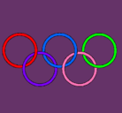 Dibujo Anillas de los juegos olimpícos pintado por Hot-Wheels