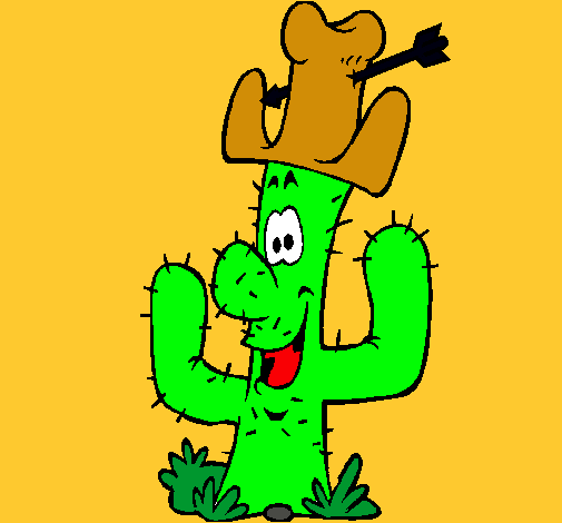 Cactus con sombrero