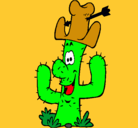 Dibujo Cactus con sombrero pintado por marcis