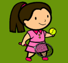 Dibujo Chica tenista pintado por fernandahuerta