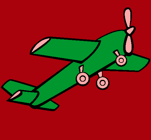 Dibujo Avión de juguete pintado por pieer