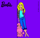 Dibujo Barbie con cazadora de cuadros pintado por Laura9