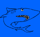 Dibujo Tiburón pintado por tizon
