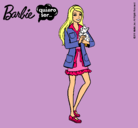 Dibujo Barbie con un gatito pintado por agus-