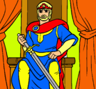 Dibujo Caballero rey pintado por jUANKp7