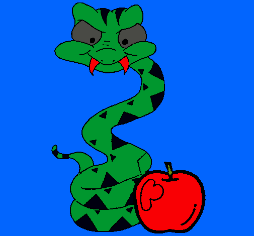 Serpiente y manzana