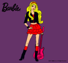 Dibujo Barbie rockera pintado por eliagny