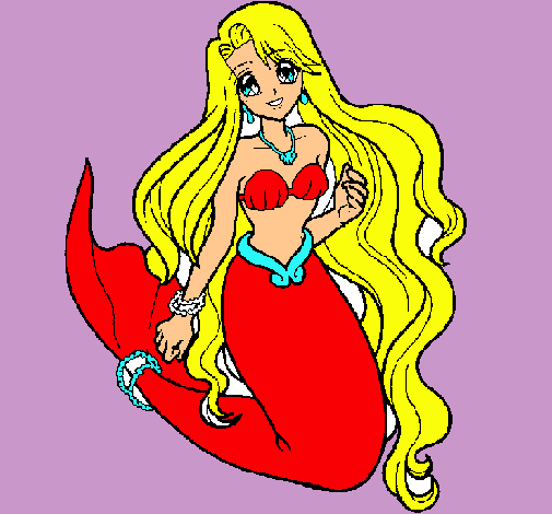 Dibujo Sirenita pintado por sorey