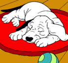 Dibujo Perro durmiendo pintado por lolaisa
