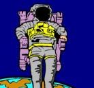 Dibujo Astronauta pintado por crisaba