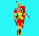 Dibujo Soldado romano pintado por Roma