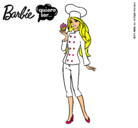 Dibujo Barbie de chef pintado por porrista
