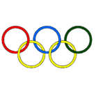 Dibujo Anillas de los juegos olimpícos pintado por socorro