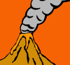 Dibujo Volcán pintado por volcan