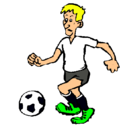 Dibujo Jugador de fútbol pintado por colo-colo 