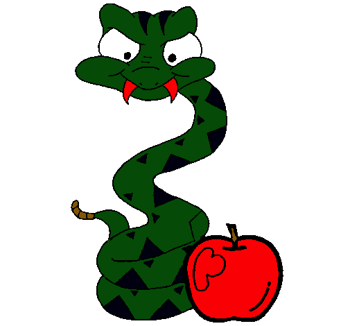 Serpiente y manzana