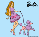 Dibujo Barbie paseando a su mascota pintado por zu-star
