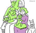 Dibujo Familia pintado por zulia
