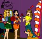 Dibujo Barbie de compras con sus amigas pintado por adriana69