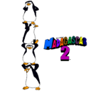 Dibujo Madagascar 2 Pingüinos pintado por berenice