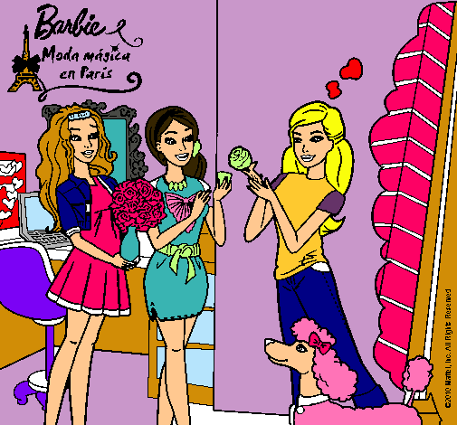 Barbie de compras con sus amigas