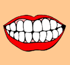 Dibujo Boca y dientes pintado por vocayyh7