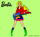 Dibujo Barbie guitarrista pintado por DESCHI