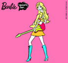Dibujo Barbie la rockera pintado por escobar